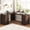 Rustic Brown, variant on 58"W 76"H Large Executive Desk with Hutch and File Cabinet Drawers, Farmhouse Desk with Charging Station, Wood Computer Desk for Home Office