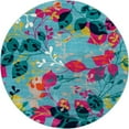 thumbnail image 2 of Rugs.com Azalea Collection Rug – 7 Ft Round Aqua Medium Rug Perfect For Kitchens, Dining Rooms, 2 of 6