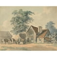 thumbnail image 2 of Samuel Howitt 24x20 Gold Ornate Framed and Double Matted Museum Art Print Titled - Horses and Wagon Outside a Cottage, 2 of 4