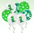 thumbnail image 4 of 15 Pcs Balloon Set Dinosaur Patterned Sequins Confetti Latex Balloons White Dot and Green Sequins Balloons Kit for Wedding Birthday Party Favors (12 Inch, Without Ribbons), 4 of 6