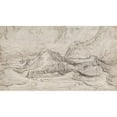 thumbnail image 2 of Cornelis Claesz. van Wieringen 14x10 Gold Ornate Wood Frame and Double Matted Museum Art Print Titled - A Mountainous Landscape Near a River with a Horse-Drawn Barge and Several Figures (Ear, 2 of 4