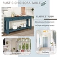 thumbnail image 4 of 65.75'' Console Table Sofa Table with 4 Storage Drawers,Wooden Farmhouse Entryway Table with Storage Shelf,Multifunction Long Vintage Console Table for Hallway, Entryway, Bedroom, Living Room,Dark Bl, 4 of 9