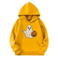 thumbnail image 4 of Cmfcve Kids Halloween Hoodie Graphic Top Boys & Girls Oversized Activewear Hooded Sweatshirt Solid Color Long Sleeve Fall Winter Outerwear Pullover, 4 of 5