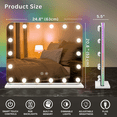 thumbnail image 3 of Luxfurni 25''x21'' Hollywood Makeup Mirror with RGB Color Changing LED Vanity Mirror with Lights Tabletop, 3 of 12