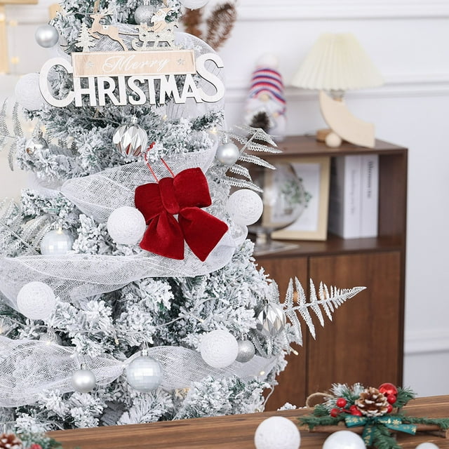 Festive Bow Holiday Decorations for Wreaths and Wrapping Cheerful Atmosphere Creation Velvety