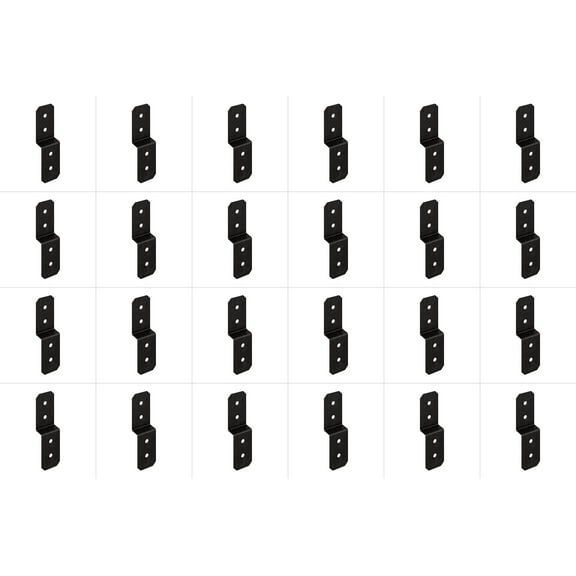 Simpson Strong Tie APVDJT2-4 Outdoor Accents Avant Collection 3 in. ZMAX, Black Powder-Coated Deck Joist Tie for 2X, 24-Pack