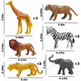thumbnail image 3 of 12 Pcs Safari Animal Figures Set, Realistic Jungle Zoo Plastic Animal Toys, Educational Play Gift for Toddlers Kids Boys Girls, 3 of 7