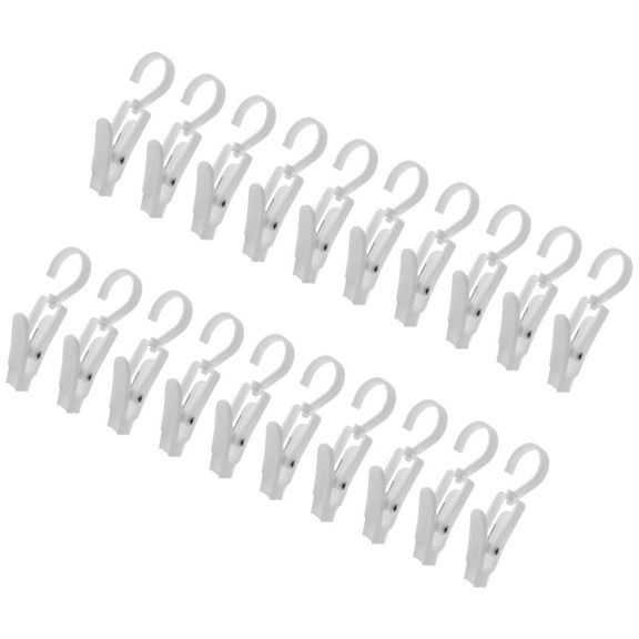 Masteelf 20pcs Drying Hooks Clip Laundry Hooks Clips Plastic Clothes Hanger Strong Hanger Clips