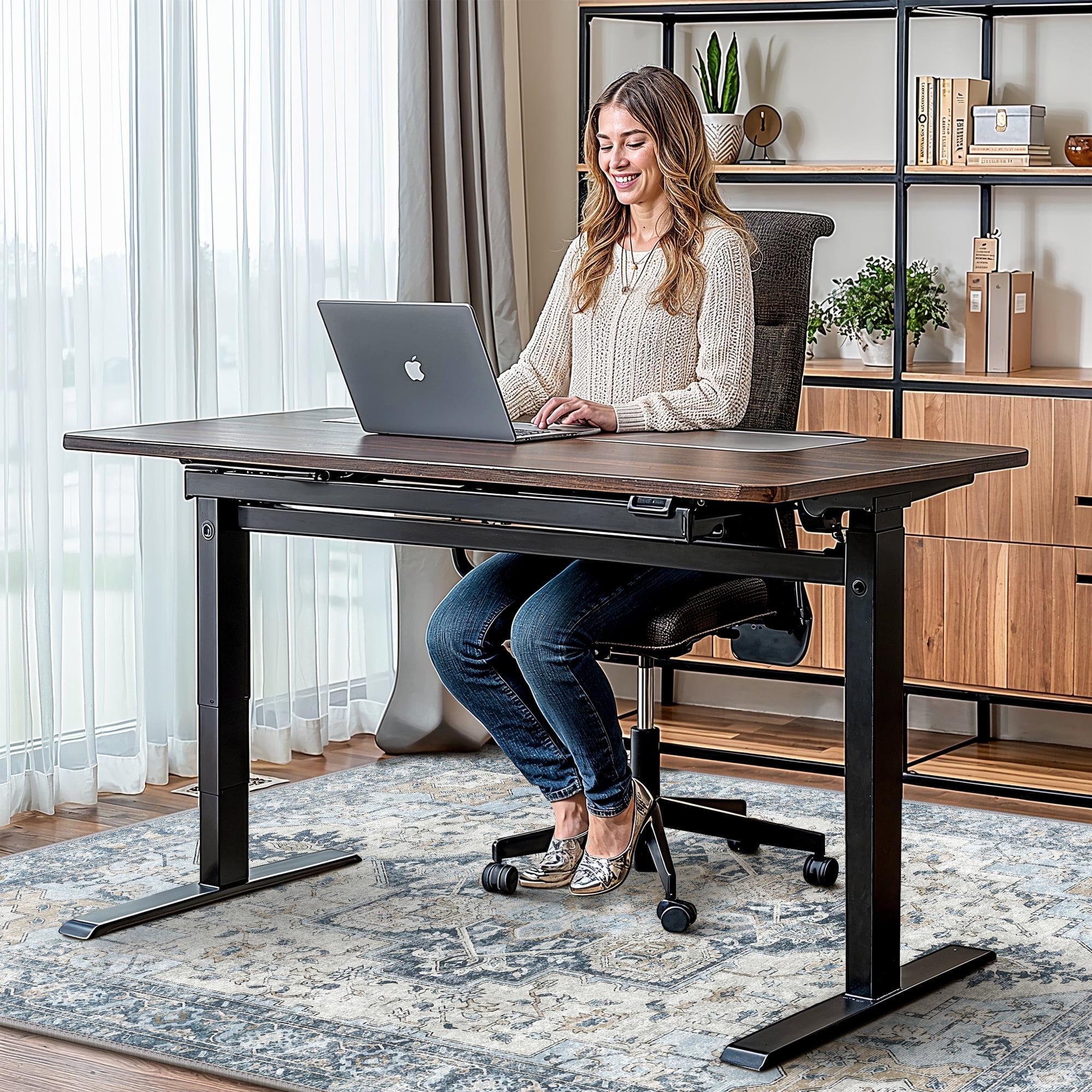 KUETH 36"X 48" Protective Flooring Office Chair Mat for Hardwood Floor and Tile Floor, Heavy Duty Desk Chair Mat for Carpets, Anti Slip Office Floor Mats for Rolling Chairs, Low Pile Under Desk Rug