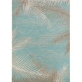thumbnail image 1 of Couristan 24293134020037T 2 ft. x 3 ft. 7 in. Monaco Tropical Palms Power Loomed Rectangle Area Rug - Aqua, 1 of 6