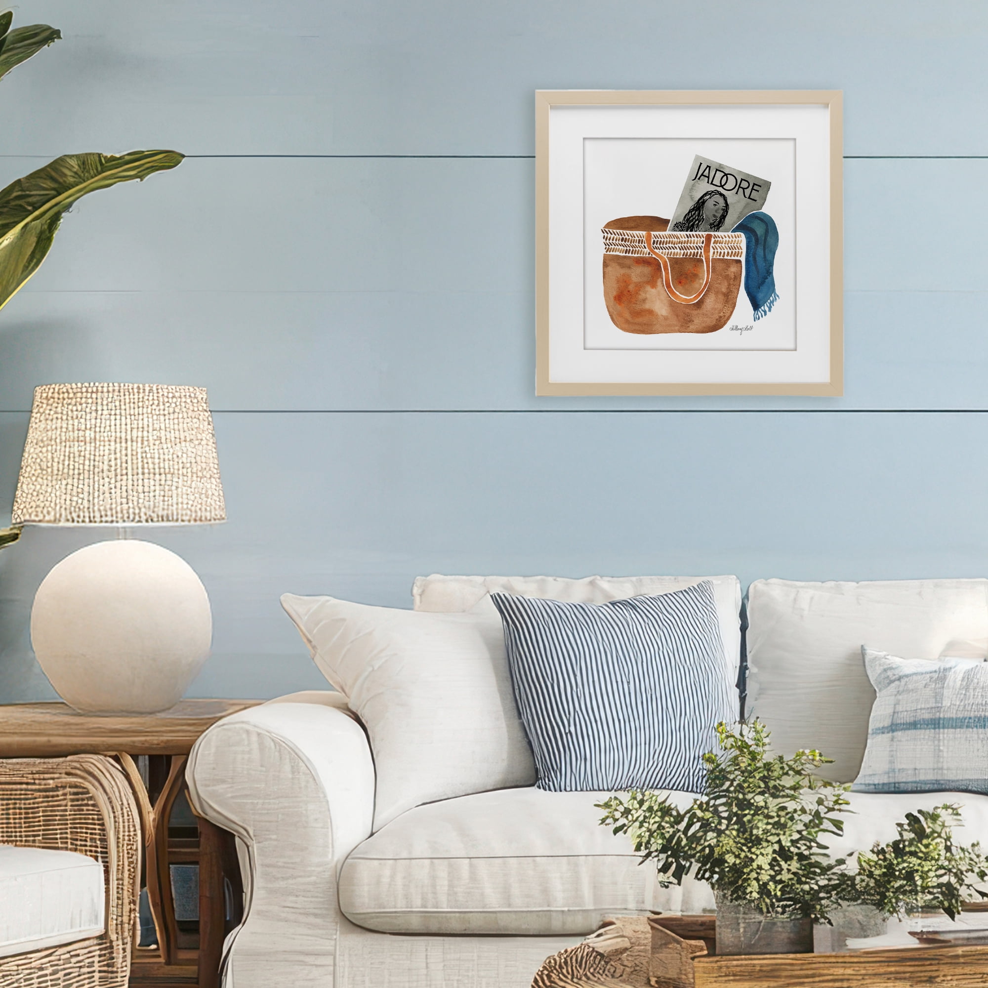 Stupell Industries Tote & Fashion Magazine Birch Framed Print Under Glass, design by Hillary Holt