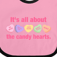 thumbnail image 4 of Inktastic Candy Hearts II Girls Baby Bib, 4 of 4