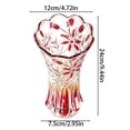 thumbnail image 3 of SUYOLL Gradient Embossed Glass Vase Scalloped Rim Thick Clear Glass Vase Floral Vase For Home Centerpiece Wedding Living Room Dining Table Party Decor Housewarming Gift, 3 of 6