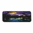 thumbnail image 1 of Purple Computer Mouse Pad, Lake Moonlight Stars in Night Sky with Trees Contemporary Modern Design, Rectangle Non-Slip Rubber Mousepad Large, 31" x 12" Gaming Size, Purple Pink and Blue, by Ambesonne, 1 of 2