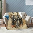 thumbnail image 2 of Vintage Tribal Elephant Throw Blanket Ultra Soft Cozy Decorative Flannel Blankets for Home Bed Couch Chair Travel 60x50, 2 of 6