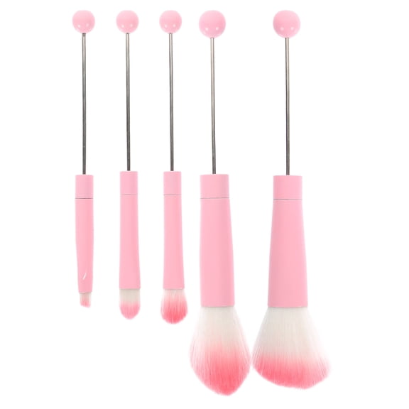 ELAYARD 5Pcs Cosmetic Makeup Brush Kit with Detachable Beads Soft Bristles for Face Blending