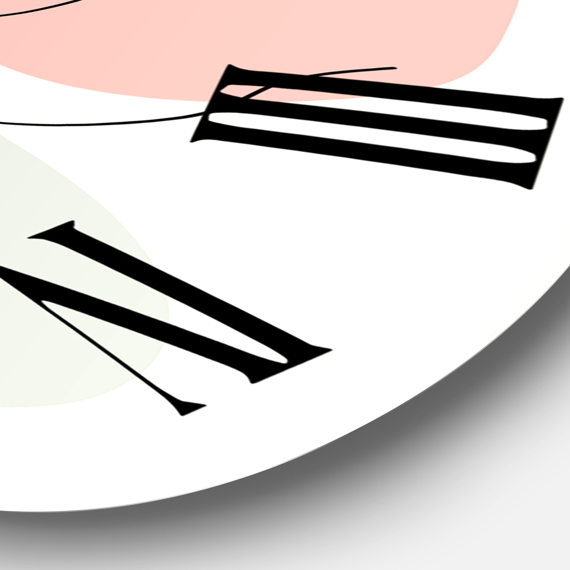 Designart 'Continuous Line Portrait Of Woman In' Modern Wall Clock