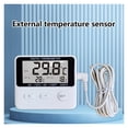 thumbnail image 2 of Digital Alarm Thermometer Indoor and Outdoor Refrigerator LCD Display with External Sensor ,High Precision, 2 of 5