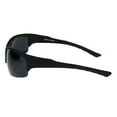 thumbnail image 3 of Mens Classic 90s Baseball Half Rim Sport Warp Plastic Sunglasses Matte Black, 3 of 4