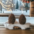 thumbnail image 5 of YOHAVEN Christmas Decorations Indoor, Pine Cone Aromatherapy Candle Soy Wax with Holiday Scent, Xmas Centerpiece Lighting Candle for Fireplace Mantel Table Party Decor, 5 of 6