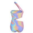 thumbnail image 6 of Winter Savings Clearance! Lindreshi One Piece Swimsuits for Women Women Colorful One Shoulder Swimsuit Sexy Solid High Waist Swimsuit Bikini, 6 of 9