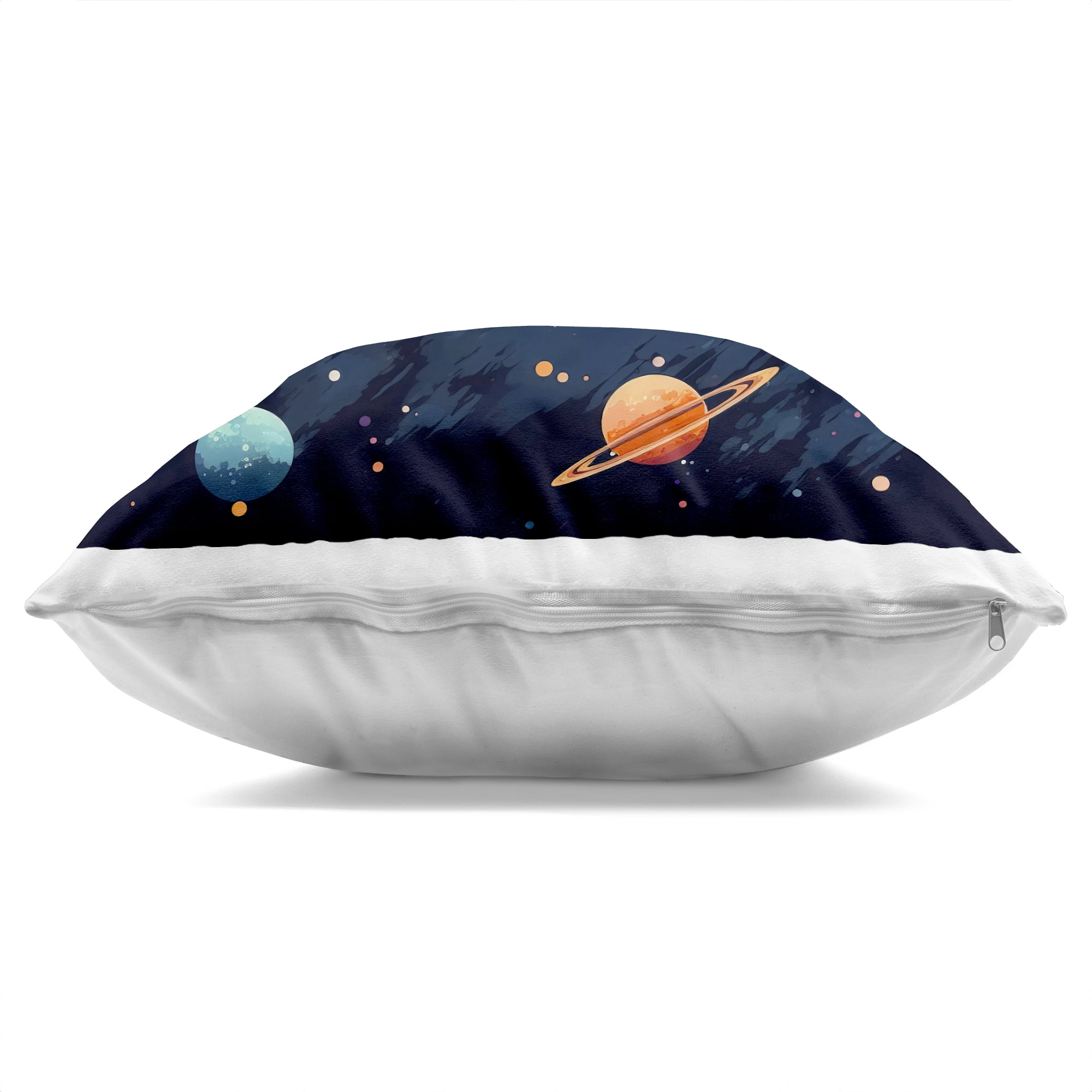 Stupell Industries Orange & Blue Planets in Orbit Decorative Printed Throw Pillow, design by Creative Studio, 18 x 7 x 18