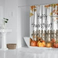 thumbnail image 2 of Shower Curtain for Bathroom Fall Pumpkin Happy Thaknsgiving Bathroom Curtain Waterproof Funny Bathroom Curtains Hooks Included,72x72Inch, 2 of 5