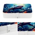 thumbnail image 4 of Shark Portable PU Leather Earring Holder Organizer with Removable Compartment and Storage Box, 4 of 6