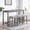 Gray Table and Chair, variant on LKTART 4 Piece Bar Table Set with Power Outlet 59 Inch Industrial Dining Table and 3 Padded Stools for Living Room Dining Room Game Room Brown
