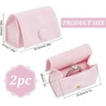 thumbnail image 2 of 2pcs Pearl Pink Microfiber Ring Pouch Mini Jewelry Pouch with Snap Button Portable Ring Storage Bags Jewelry Bags Gift Packaging Bags for Earrings Bracelets Pendant Necklaces Brooches Silver, 2 of 7