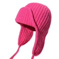 thumbnail image 2 of Guiexla Women Knitted Hat Earflap Beanie Super Soft Solid Color Thickened Windproof Cold Weather Fashion Knitted Cap, 2 of 8