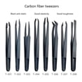thumbnail image 3 of Carbon Fiber Anti-static tweezer for Jewelry Craft DIY Beauty Electronics Repair, 3 of 17