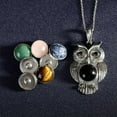 thumbnail image 4 of 1pc DIY 7 Chakra Crystal Beads Snap Chunk Button Pendant Chain Necklace Gemstone, 4 of 6