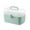 Green, variant on First aid kit Medicine Box Folding Portable First Aid Kit Storage Box Family Emergey Kit Plastic Sundries Case with Handle First aid kit Home