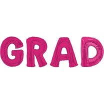 PMU Graduation Grad Balloon Banner Set for Grad Party 34 Inch Hot Pink Graduation 2026 Party Decoration Supplies