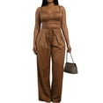 thumbnail image 2 of adaychics Women's 2 Piece Sets Sleeveless Corset Top and Wide Leg Pants with Drawstring Fashion Outfits for Streetwear, 2 of 9