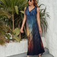thumbnail image 3 of Galaxy Star Outer Space King Size Sleeveless Dress Dresses Summer Women Dresses Clothing Woman Dresses Dress, 3 of 7