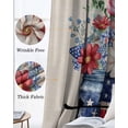 thumbnail image 3 of 4th of July Kitchen Curtains Red Blue Floral Independence Day Rustic Cafe Short Curtains for Bathroom Blackout Window Curtain Grommet Small Window Treatment Drapes for Bedroom Living Room 27.5"x39"x2, 3 of 9