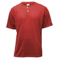 thumbnail image 1 of Soffe T-Shirt à Manches Courtes Henley Patte d'Éléphant pour Hommes - M206, 1 of 1