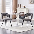 thumbnail image 2 of Toauuo Set of 2 Velvet Dining Chairs - Black Legs Modern Upholstered Accent Chairs for Dining Room/Kitchen, 2 of 19