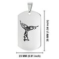 thumbnail image 2 of Stainless Steel Whale Tail Maori Symbol Dog Tag Pendant Necklace, 2 of 3