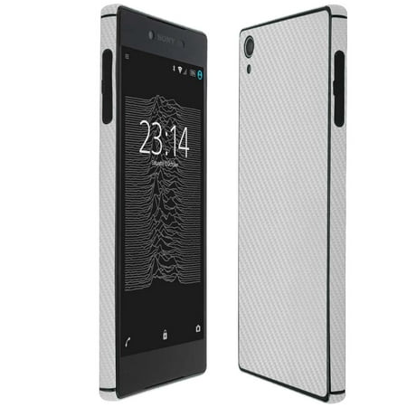 Skinomi Silver Carbon Fiber Skin & Screen Protector for Sony Xperia Z5 Premium