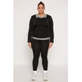 thumbnail image 2 of Womens Plus Size Seamless Varsity Stripe Track Jacket, 2 of 4