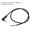 thumbnail image 2 of Unique Bargains 5.5mm x 2.1mm DC Power Extension Cable 90 Degree Angle Male Plug 0.5m 4pack, 2 of 5