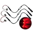 thumbnail image 1 of 3 pack red LED micro effect light kit with flash blink strobe flicker dimmer control 9 volt battery operated for props scenery â€“ narrow spotlight beam, 1 of 6