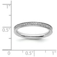 thumbnail image 5 of Solid 925 Sterling Silver Stackable and Diamonds Ring Eternity Band Size 7 (.191 cttw.), 5 of 6