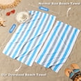 thumbnail image 5 of Jessy Home 4 Pack Sky Blue Gray Oversized Beach Towel Set, 40"x70" Striped Beach Towels Super Absorbent Towels for Beach, Pool, 5 of 8