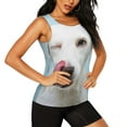 thumbnail image 2 of Fotbe Puppy Licks Nose Womens Loose Fit Casual Flowy Slim-Fit Tank Tops Athletic Round Neck Trendy Sleeveless Summer Tops for Gym and Yoga-, 2 of 9