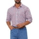 thumbnail image 4 of CAMISA DE VESTIR DE MANGA LARGA A CUADROS PARA HOMBRE INSPIRAR CHIC, CON COLLAR PUNTA Y BOTONES, A CUADROS ROJO AZUL, 4 of 6