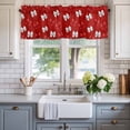 thumbnail image 2 of Red White Bow Farmhouse Short Window Curtain Valances, Modern Art Watercolor Bowknot Rod Pocket Kitchen Valances for Living Room Bedroom Bathroom Cafe 54" x 18", 2 of 8